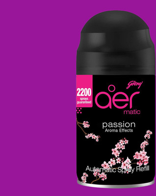 Godrej Aer Matic Room Freshener -Passion Car Freshener Refill aer matic,bar freshner,liquid automatic air freshener refill pack _325(225 ml)