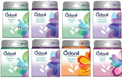 Odonil Lavender, Jasmine, Rose, Sandal Car Freshener Spray Rose Jasmine Lavender & Sandal(2 x 200 g)