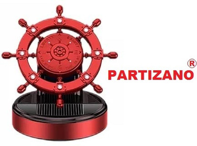 partizano Ship Steering Design Solar Power Car Dashboard Perfume RED Diffuser Ship Steering Design Solar Power Car Dashboard Perfume RED(10 ml)