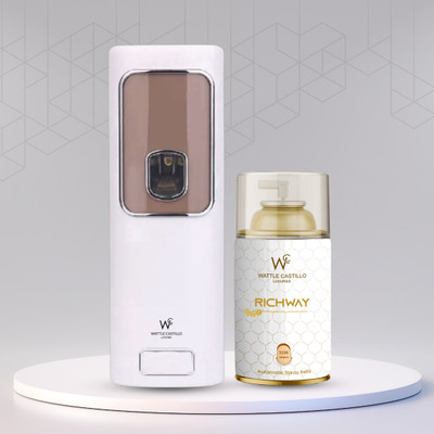 Wattle Castillo Automatic Room Air Freshener Dispenser + Richway Refill (265 ml) 3000+ Automatic Spray WCL-265ml-Machine02-Richway(265 ml)