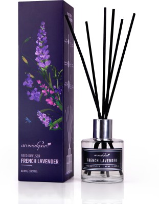 Aromahpure Reed Diffuser with 6 Fiber Reed Sticks | Lavender Room Air Freshener For Home Diffuser Set(60 ml)