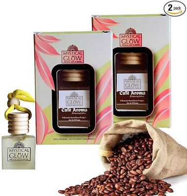 Mystical Glow Natural Diffuser Air Freshener Coffee Flavour Cupboard Hanging Pod Car Coffee Aroma a Tempting Aroma (Pack of 2)(2 x 8 ml)