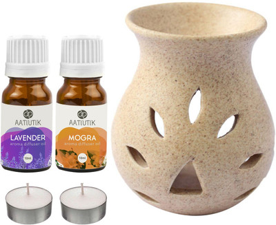 Aatiutik Mogra, Lavender Diffuser Set AT-2TL_GRAINTDIF_LV_MOG(5 x 4 ml)