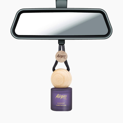Airpro Spirit Legacy Car Freshener Diffuser Wooden Hanging Car Air Freshener | Invigorating Car Perfume | Essential Oils Fragrance with Wooden Diffuser Lid(8 ml)
