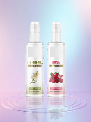 Influtive Original Attarfull, & Rose Air Freshener for Home, Car, Hotel Rooms & Office Spray Car Freshener Spray Luxury Collection in 2 Fregrence Original Attarfull & Rose Air Freshener For Home, Car, Hotel Rooms & Office Spray-97(2 x 100 ml)