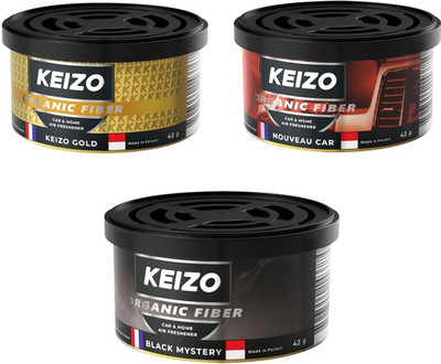 Keizo Kiezo Gold, Nouveau Car, Black Mystery Car Freshener Blocks KZ-KG-NC-BM-P3(3 x 42 g)