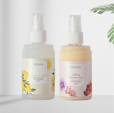 RODASI LEMON LIME SAFFRON CINNAMON Car Freshener Spray RODASSSS_FLLSC100ML(2 x 100 ml)