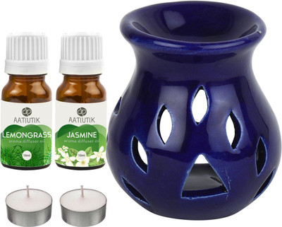 Aatiutik Lemongrass, Jasmine Diffuser Set AT-2TL_BLUETDIF_LG_JAS(5 x 4 ml)