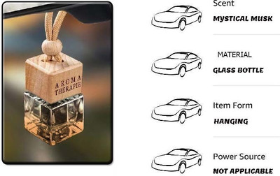 WINKCART Essential Perfume Hanging Glass Bottle Mystical Musk Diffuser Set, Refill Air Freshener Car Diffuser Pendant 10ml(10 ml)
