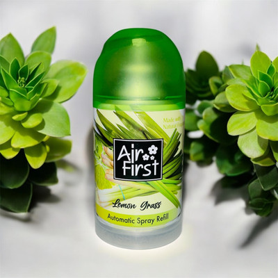 Air first LEMON GRASS REFILL PACK OF 1 PCS - ALL TYPES OF MACHINE Automatic Spray Freshmatic Automatic Spray Refill - 1 x 225 ml (PACK OF 1 PC)(225 ml)