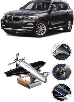 YUNEIK Car Solar Air Freshner Automatic Rotating Diffuser YK_SILVER-SINGLE-FAN-74(100 g)