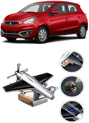 YUNEIK Car Solar Air Freshner Automatic Rotating Diffuser YK_SILVER-SINGLE-FAN-426(100 g)