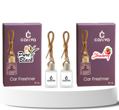 Cariiva PURE BLACK - STRAWBERRY Car Freshener Diffuser CR_02(2 x 10 ml)