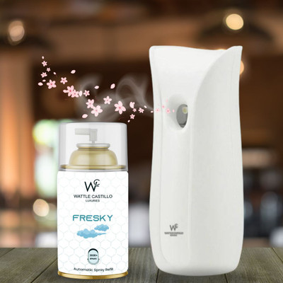 Wattle Castillo Automatic Air Freshener Kit (Machine + Fresky Refill - 265ml) 3000+ Sprays Automatic Spray WC-Machine01+fresky(1 Units)
