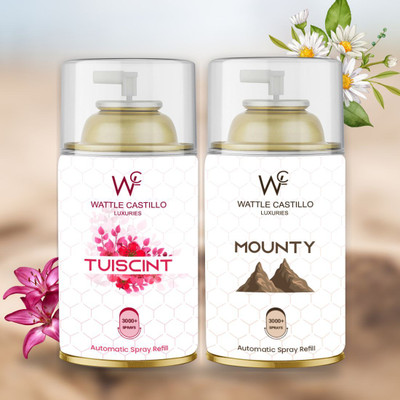 Wattle Castillo Luxuries Mounty Room Freshener, And Tuicint Air Freshener Refill, Automatic Spray 265ml Air Freshener Refilled(2 x 265 ml)