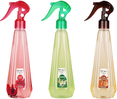 OSSA Rose, Sandal, Rajnigandha Spray BLOOMING ROSE 300ML, RAJNIGANDHA 300ML, PURE SANDAL 300ML(3 x 1 Units)