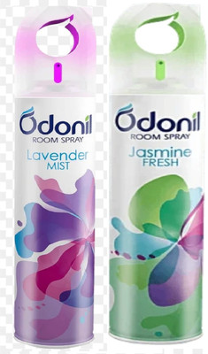 Odonil Jasmine, Lavender Car Freshener Spray Jasmin, Lavender Spray Room Freshner Spray (2 x 220 ml)(2 x 220 ml)