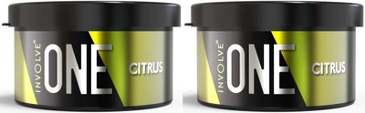 Involve ONE Citrus Fiber Car Freshener Blocks Your Senses One Citrus Car Perfume ,40g x Pack of 2(80 g)