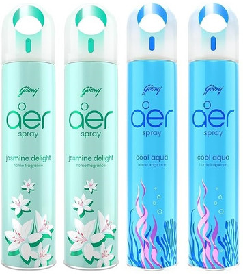 Godrej JASMINE, COOL AQUA Spray AER SPRAY(4 x 220 ml)