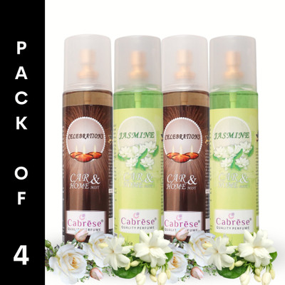 CABRESE CELEBRATION, JASMINE Spray PREMIUM ROOM FRESHENERS(4 x 250 ml)