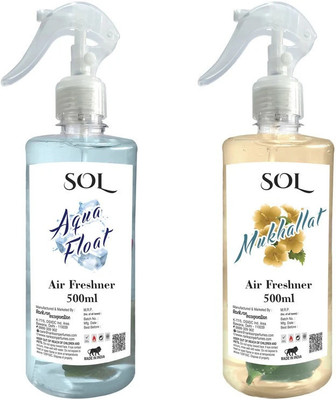 Sol Woody, Aqua Spray Mukhallat and Aqua float Air Freshener pack of 2 - 500ml each(2 x 500 ml)