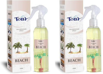 TOBY BEACH ROOM Car Freshener Spray BEACH Spray (2 x 250 ml)(2 x 250 ml)