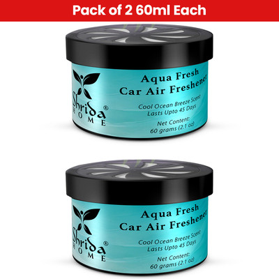 Shrida AQUA FRESH Diffuser Set Natural Aqua Fresh Long Lasting, Odor Remover, Refreshing Car Fragrance Diffuser(2 x 60 g)