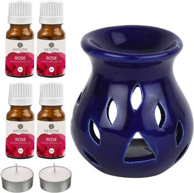Aatiutik Rose Diffuser Set AT-2TL_BLUETDIF_4RS(7 x 5.71 ml)