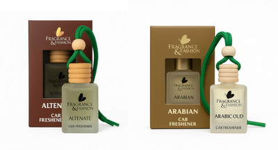 Fragrance & Fashion Pleasant Car Freshener Diffuser Altenate and Arabic oud car freshner(2 x 10 ml)