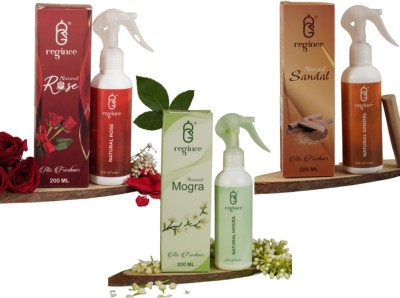 REGINCE mogra, rose, sandal Spray(3 x 200 ml)