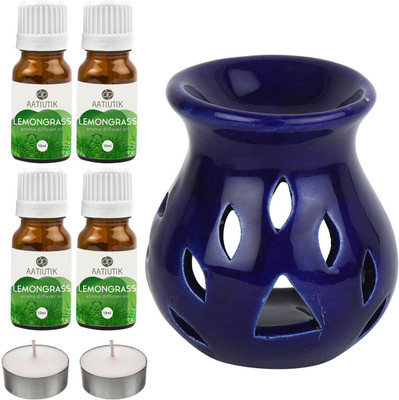 Aatiutik Lemongrass Diffuser Set AT-2TL_BLUETDIF_4LG(7 x 5.71 ml)