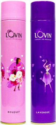 LOVIN Bouquet, Lavender Luxury Air freshener Spray(2 x 125 g)