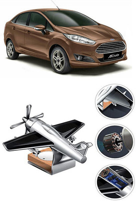 YUNEIK Car Solar Air Freshner Automatic Rotating Diffuser YK_SILVER-SINGLE-FAN-128(100 g)