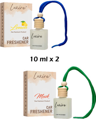 LUXIRE MUSK Car Freshener Diffuser MUSK & LEMON Car Freshener (Pack of 2)(2 x 10 ml)