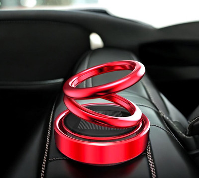 Jetnix Solar Powered Rotatin Red colour Perfume Car Air Freshener Aroma Oil Solar Powered Rotatin Red Colour Car Perfume_M_10(10 ml)