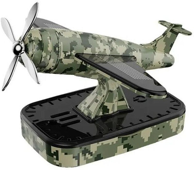 Sameili ®MILITARY ALPHA GREEN GLIDER Glider Air Plane Car Perfume Design for Refreshing Diffuser Set Solar Rotating Perfume Dashboard Accessories Car Organic Perfume Aeroplane(8.1 ml)