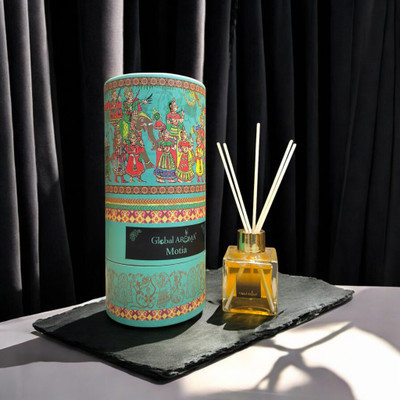GLOBAL AROMA Reed Diffuser Set Motia Fragrance Diffuser Set CUBE-MOTIA-100ML W-FIBER(100 ml)