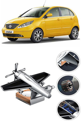 YUNEIK Car Solar Air Freshner Automatic Rotating Diffuser YK_SILVER-SINGLE-FAN-521(100 g)