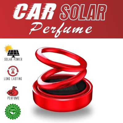 MIKANIX Solar Rotating Car Dashboard Air Freshener / Perfume With Double Ring Design Car Freshener Diffuser(1 Units)