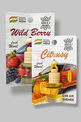 areej Wild berry, Citrusy Car Freshener Diffuser Car hanging perfume Car air freshener Mix Combo(2 x 8 ml)