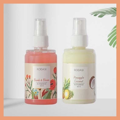 RODASI BOMB AND BLOOM PINEAPPLE COCONUT Car Freshener Spray FK_New_10011066-FBBPC100ML(2 x 100 ml)