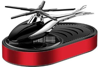 Auto Emporium Hub Air Fresh Solar Power Dashboard Helicopter style Decoration With Perfume (Red) Car Aroma Aromatherapy Diffuser Airplane Air Freshener Perfume Air Purifier(Pack of 1)