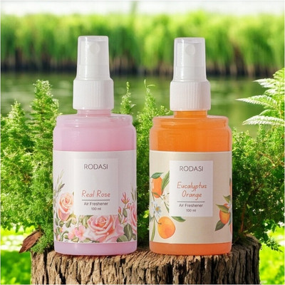 RODASI REAL ROSE EUCALYPTUS ORANGE Car Freshener Spray RODASSSS_M_FRREO100ML(2 x 100 ml)