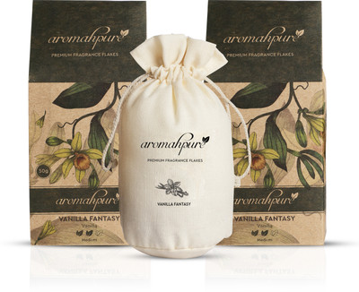 Aromahpure Premium Car Perfum Fragrance Flakes - Vanilla Fanatasy Luxury Freshener Car Freshener Diffuser Premium Car Perfum Fragrance Flakes - Vanilla Fanatasy Luxury Freshener(2 x 50 g)