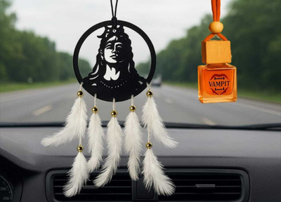 VAMPIT Citrus Car Freshener with Adiyogi hanging dream catcher/, LongLasting fragance Diffuser w citrus with Adiyogi(12 ml)