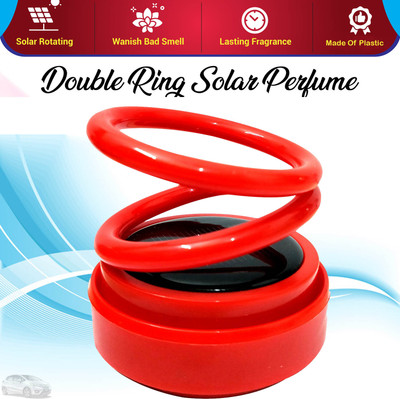 HouseOfCommon Pleasant Diffuser Solar Auto Rotating Ring Pleasant Car Freshener Red For Jazz(1 Units)