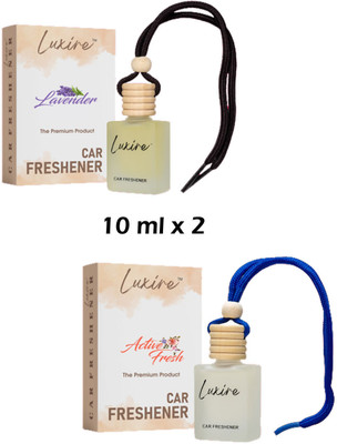 LUXIRE LAVENDER Car Freshener Diffuser LAVENDER & ACTIVE-FRESH Car Freshener (Pack of 2)(2 x 10 ml)