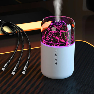 Aatisons Mini USB Volcano Humidifier with USB Cable | Night Light Purify Air Diffusion Diffuser Mini USB Volcano Humidifier with USB Cable | Night Light Purify Air Diffusion(180 ml)