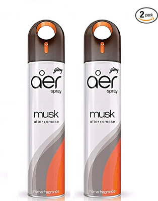 Godrej Musk After Smoke Spray Aer Spray Room/Office Freshener Musk After Smoke(2 x 220 ml)