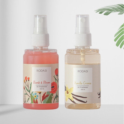 RODASI BOMB AND BLOOM VANILLA CREAME Car Freshener Spray RODASSSS_FBBVC100ML(2 x 100 ml)